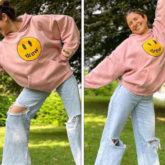 Anushka Sharma is the happiest as she strikes some fun poses at a park in London
