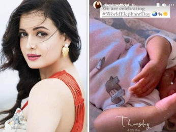 Dia Mirza gives a glimpse of her baby boy Avyaan Azaad Rekhi in a cute elephant print onesie