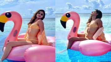 Ananya Panday turns up the heat in a sexy orange and white checkered bikini during her vacation in Maldives