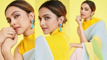 Deepika Padukone gives colour blocking lessons in a pleated saree from Payal Khandwala worth Rs. 19,000