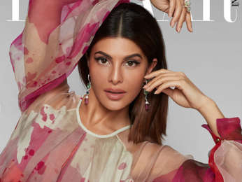 Jacqueline Fernandez on the cover of Harper's Bazaar