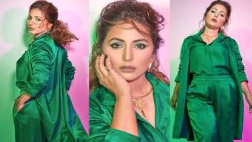 Hina Khan stuns in a head-to-toe satin green outfit
