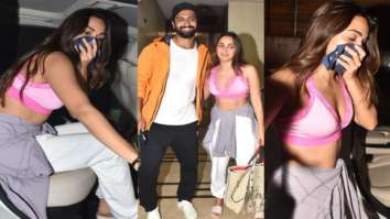 Kiara Advani makes a casual appearance in the city dressed in sports bra and sweatpants, carrying a Christian Louboutin bag worth Rs. 86,000