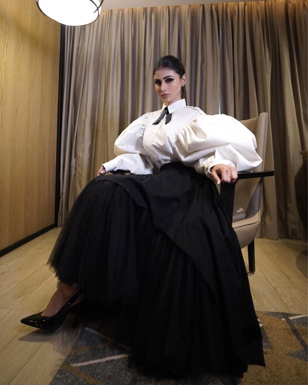 Mouni Roy keeps it chic in puffed sleeved shirt and tulle skirt worth Rs. 41,750 Mouni Roy keeps it chic in puffed sleeved shirt and tulle skirt worth Rs. 41,750