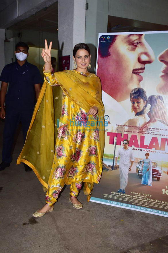 photos kangana ranaut and simi garewal snapped at the screening of the film thalaivii 3