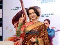 Photos: Kangana Ranaut snapped at the press conference for Thalaivii in New Delhi