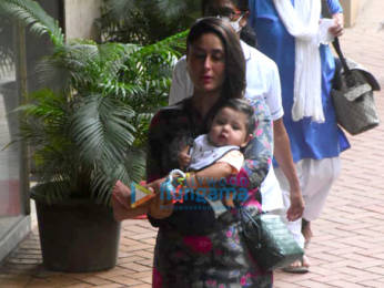 Photos: Kareena Kapoor Khan, Ibrahim Ali Khan and others snapped at Soha Ali Khan's house for Inaaya's birthday