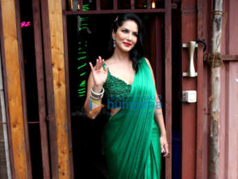 Photos: Sunny Leone spotted at shoot location in Versova