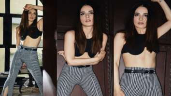 Radhika Madan grabs eyeballs in a super cropped top and checkered pants and a statement belt