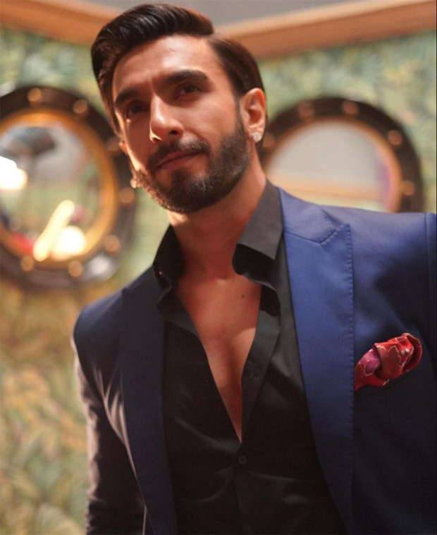 Ranveer Singh looks dapper in a crisp royal blue suit; Arjun Kapoor calls him 'Cleavage King'