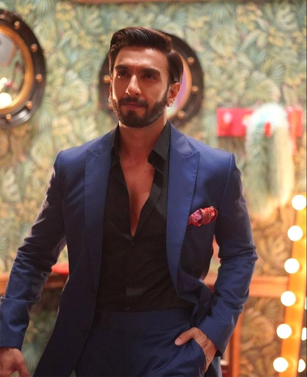 Ranveer Singh looks dapper in a crisp royal blue suit; Arjun Kapoor calls him 'Cleavage King'