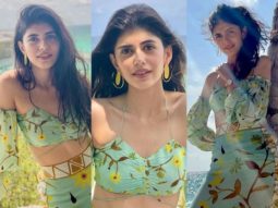 Sanjana Sanghi makes a splash in a mint green set as she celebrates her 25th birthday in Maldives
