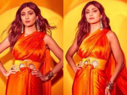 Shilpa Shetty stuns in a double pallu saree worth Rs. 24,500 for the shoot of Super Dancer – Chapter 4