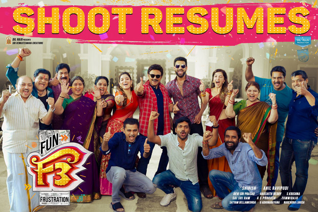 Venkatesh Daggubati, Varun Tej, Tamannaah Bhatia and Mehreen Pirzada resume F3 shoot, watch behind-the-scenes video
