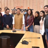 Vikrant Massey, Radhika Apte, producers Deepak Mukut, Mansi Bagla and team of Forensic meet Uttarakhand CM Shri Pushkar Singh Dhami