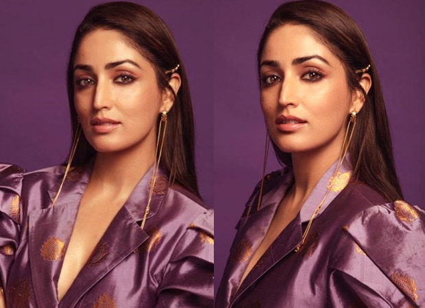 Yami Gautam looks gorgeous in a printed silk blazer dress