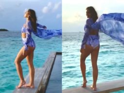 Sara Ali Khan turns up the heat in a sexy blue and white bikini and matching beach shrug