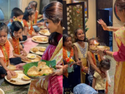 Shilpa Shetty organises ashtami puja at home; feeds kids halwa-poori