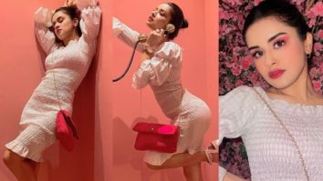 Avneet Kaur slays in white and pink checkered dress