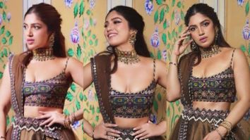 Bhumi Pednekar dazzles in festive spirit as she dons a brown lehenga with vibrant details