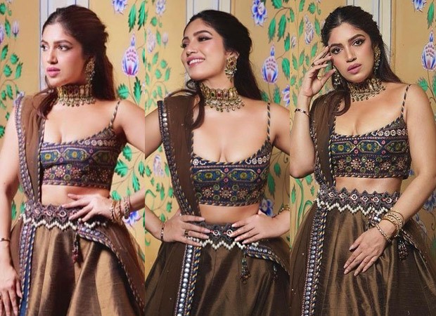 Bhumi Pednekar dazzles in festive spirit as she dons a brown lehenga with vibrant details