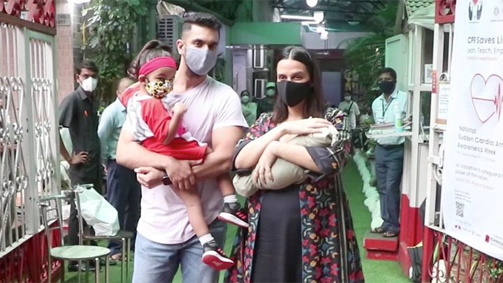 Exclusive: Neha Dhupia discharged from hospital with her new born baby