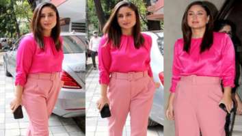 Kareena Kapoor Khan is feeling pink as she makes a monochrome statement for an outing in the city