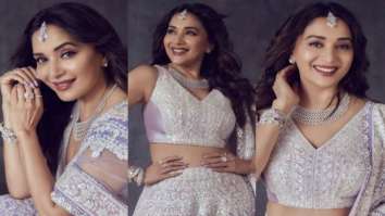 Madhuri Dixit is the epitome of desi glam in a shimmery lilac lehenga