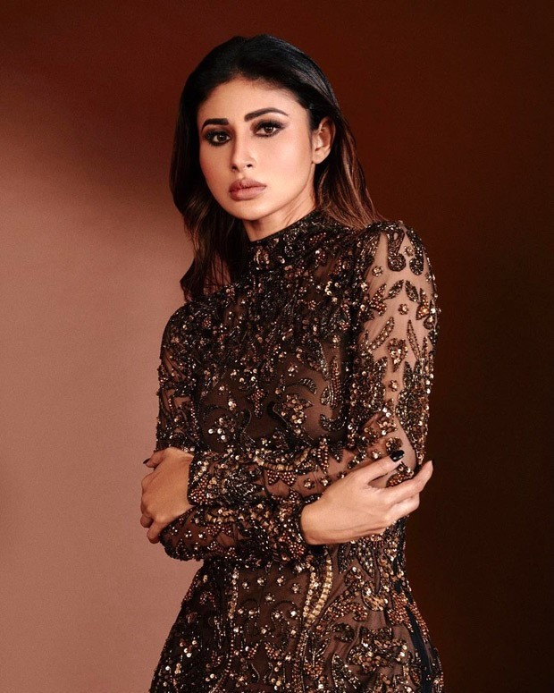 Mouni Roy looks gorgeous in bodycon embellished gown for promotions of her song 