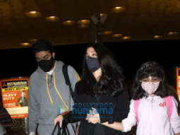 Photos: Abhishek Bachchan, Aishwarya Rai Bachchan, Aaradhya Bachchan and others snapped at the airport
