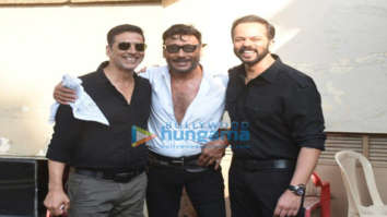Photos: Akshay Kumar, Rohit Shetty, and Jackie Shroff spotted on the sets of Chala Hawa Yeu Dya to promote Sooryavanshi