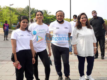 Photos: Bhumi Pednekar snapped participating in the Beach Cleanup drive at Carter Road, Bandra
