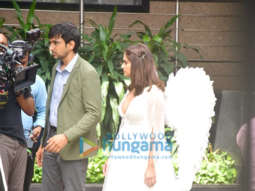 Photos: Ileana D’Cruz and Pratik Gandhi spotted at shoot location