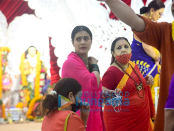 Photos: Kajol snapped for Durga puja