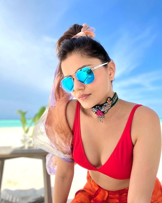 Rubina Dilaik turns up the heat in a sultry red bikini in Maldives
