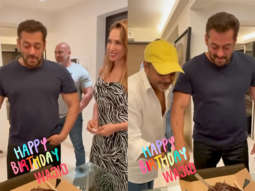 Salman Khan and Sajid Khan celebrate late Wajid Khan’s birthday, cuts cake along with Lulia Vantur