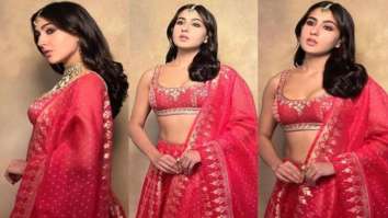 Sara Ali Khan looks bespoke in a red Anita Dongre creation worth Rs. 1,50,000