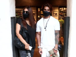 Snapped: Bipasha Basu with Karan Singh Grover at a Salon in Bandra, Mumbai
