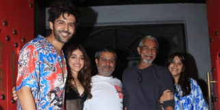 Spotted: Kartik Aryan, Ekta Kapoor, Shashank Ghosh, Jay Shivkrami with wife at Tori Restaurant in Bandra for Freddy wrap party