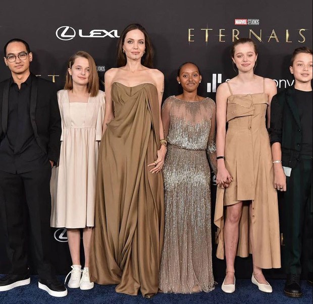 Zahra Jolie Pitt exudes elegance as she dons mom Angelina Jolie's 2104 Oscar dress for the Eternals Movie Premiere