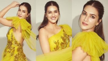 Kriti Sanon looks radiant in mesmerising lime yellow one shoulder gown for Hum Do Humare Do promotions