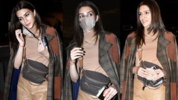 Kriti Sanon’s airport look is the perfect mix of monochrome and luxury with a fanny pack worth Rs.34,000