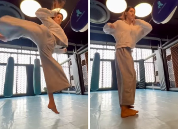 Disha Patani shares a video of her practicing a cheat 900 kick with perfection, watch Disha Patani shares a video of her practicing a cheat 900 kick with perfection, watch