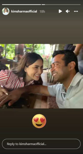 Kim Sharma shares a romantic picture with beau Leander Paes, calls him a ‘snack’