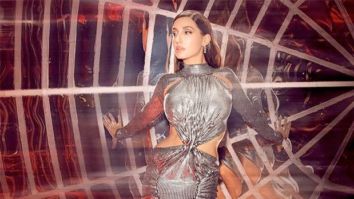 Nora Fatehi is all things bling in a metallic dress with pelvic cuts Nora Fatehi is all things bling in a metallic dress with pelvic cuts