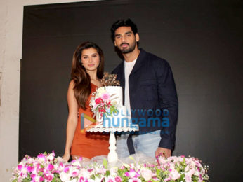 Photos: Ahan Shetty snapped celebrating Tara Sutaria's birthday as they promote the film Tadap at Mehboob Studio