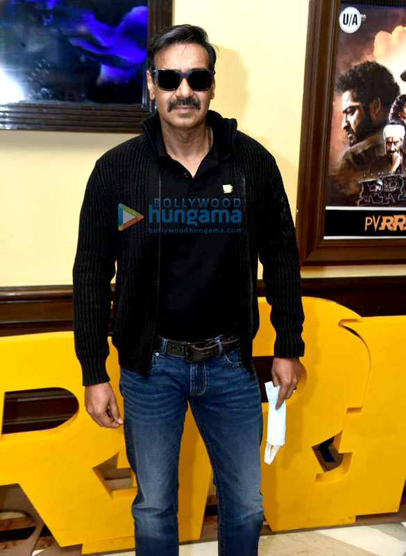 photos ajay devgn snapped at song launch of rrr at pvr plaza in new delhi 3