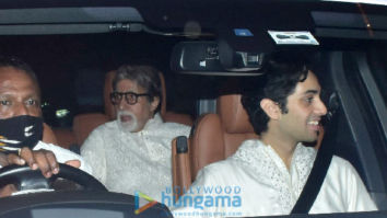 Photos: Amitabh Bachchan snapped with at Pratiksha bunglow post Laxmi Pujan