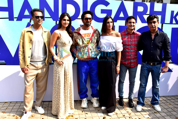 photos ayushmann khurrana vaani kapoor and others snapped at the trailer launch of chandigarh kare aashiqui 4