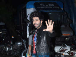 Photos: Kartik Aaryan, Sharvari Wagh and Sidhant Chaturvedi snapped on the sets of Bigg Boss